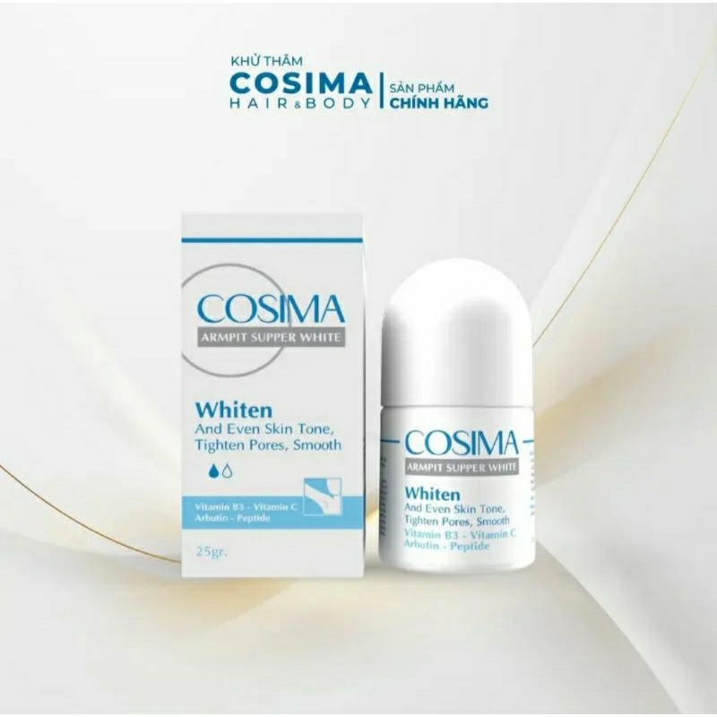 Lăn khử thâm Cosima 25gr dưỡng trắng mịn màng giúp sáng đều màu da