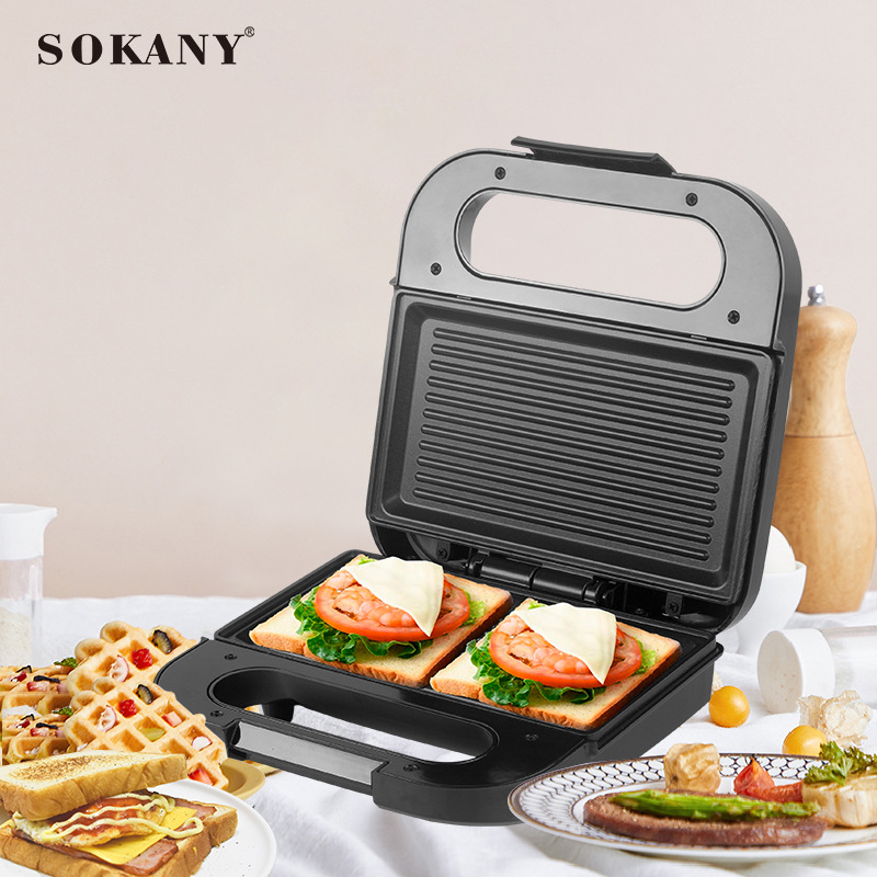 Máy làm bánh Sandwich máy làm bánh kẹp máy ép bánh mỳ Sokany BBQ 132