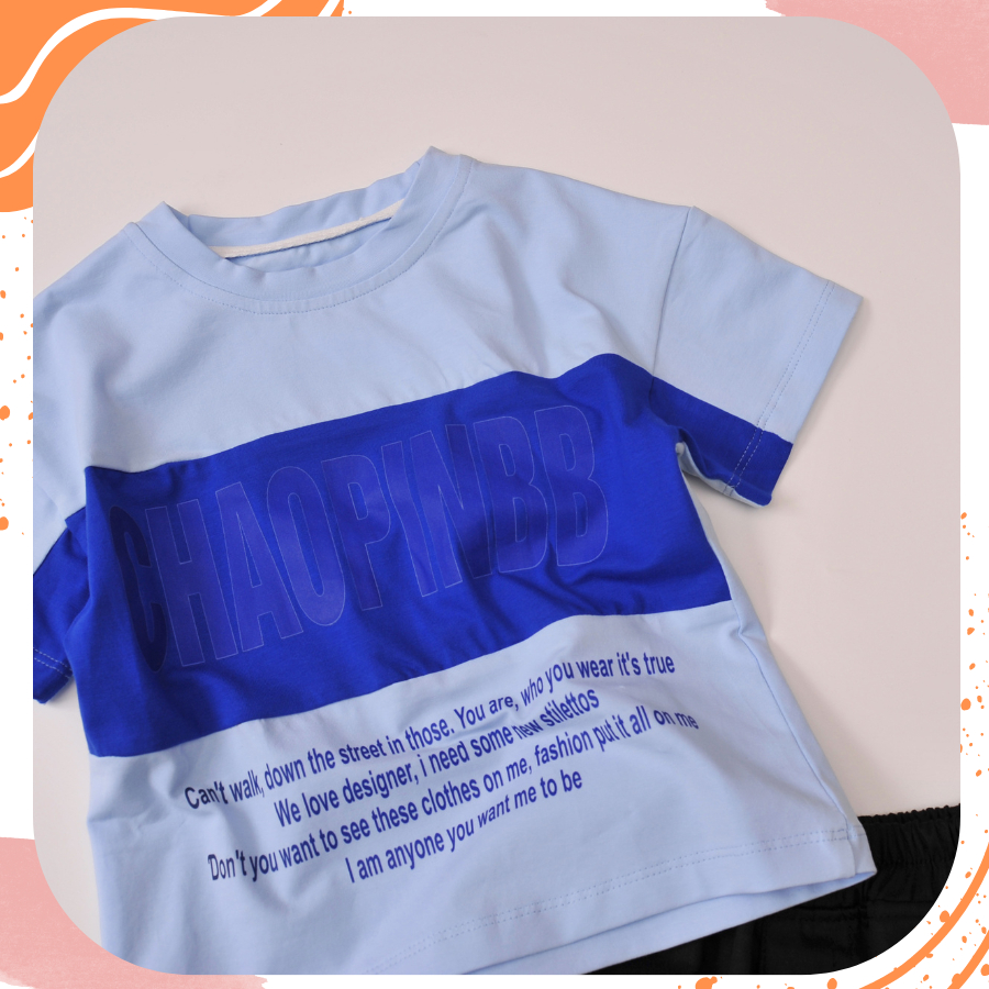 Đồ bộ bé trai, bộ kaki bé trai chữ Chaopin  sành điệu cho bé trai từ 10 đến 55 kg