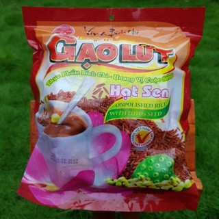Combo 5 bịch bột gạo lứt hạt sen bích chi có đường - 1 bịch 10 gói