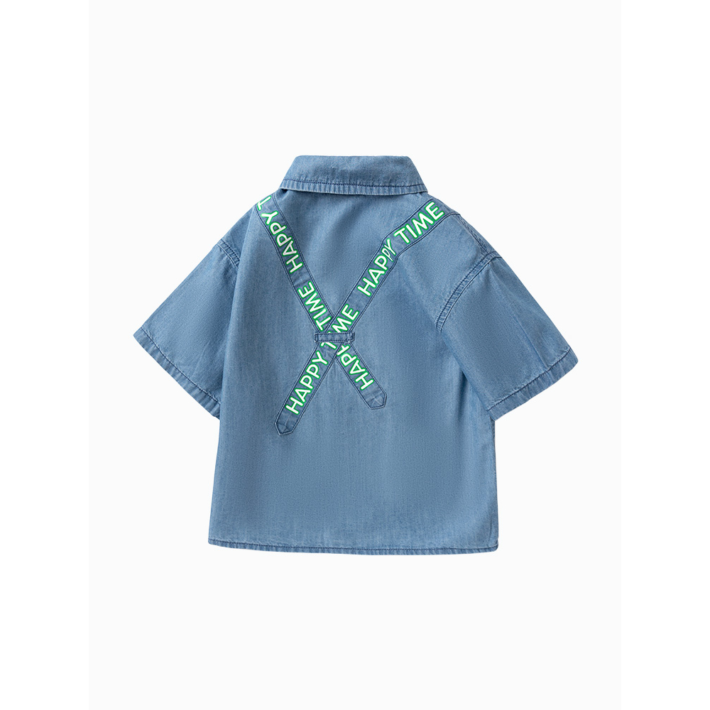 Áo sơ mi ngắn tay bé trai họa tiết hoạt hình dễ thương, chất cotton thoáng mát BALABALA - TODDLER 201223118102