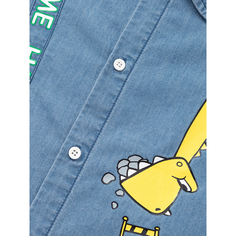 Áo sơ mi ngắn tay bé trai họa tiết hoạt hình dễ thương, chất cotton thoáng mát BALABALA - TODDLER 201223118102