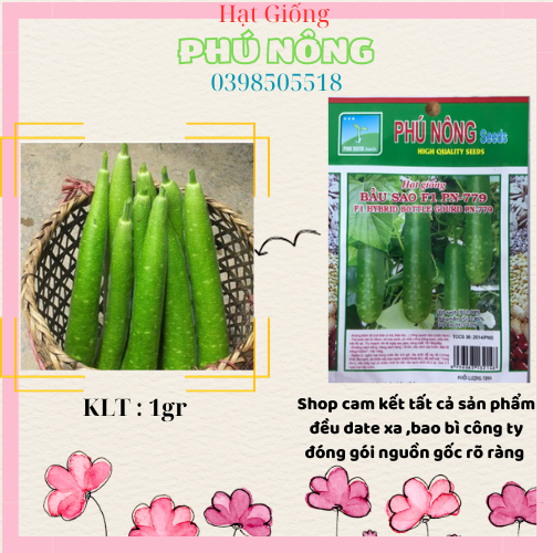 Hạt giống Bầu sao F1 PN-779 Phú Nông- Gói 1g