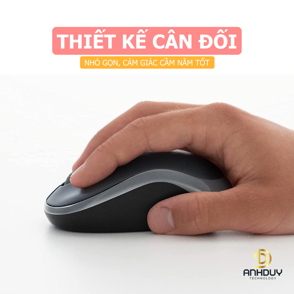 Chuột không dây logitech M186 hàng chính hãng 1000 DPI 3 màu tùy chọn phù hợp pc laptop làm việc văn phòng
