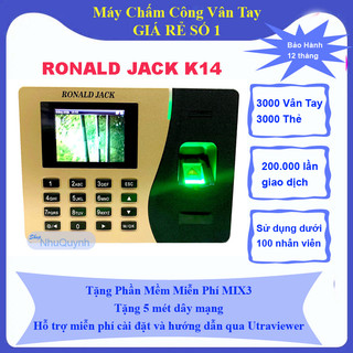 Máy chấm công vân tay ronald jack k14 - dùng cho văn phòng dưới 100 người