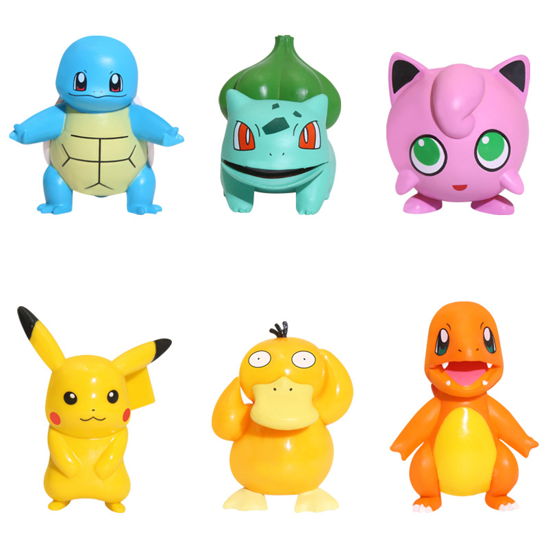 Mô Hình Nhân Vật Pokemon, Bộ 6 Nhân Vật Pikachu Chibi Siêu Ngộ Nghĩnh, Cute - Figure Pokemon