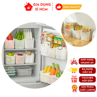 Hộp nhựa đựng thực phẩm bảo quản tủ lạnh, hộp sắp xế tủ lạnh đa năng để rau củ quả cửa tủ lạnh