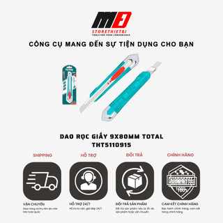 Dụng cụ rọc giấy 9x80mm , bộ 10 lưỡi 9x80mm total - tht5110906 - tht5110915 - tht5190901