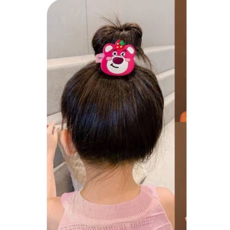 Set 8 Dây  Buộc Tóc Hình Chú GẤU DÂU LOTSO Dễ Thương Cho Bé Gái