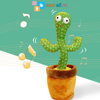 Cây xương rồng nhảy múa, nhại tiếng vui nhộn - Đồ chơi trẻ em dùng sạc USB (Tặng kèm sạc)
