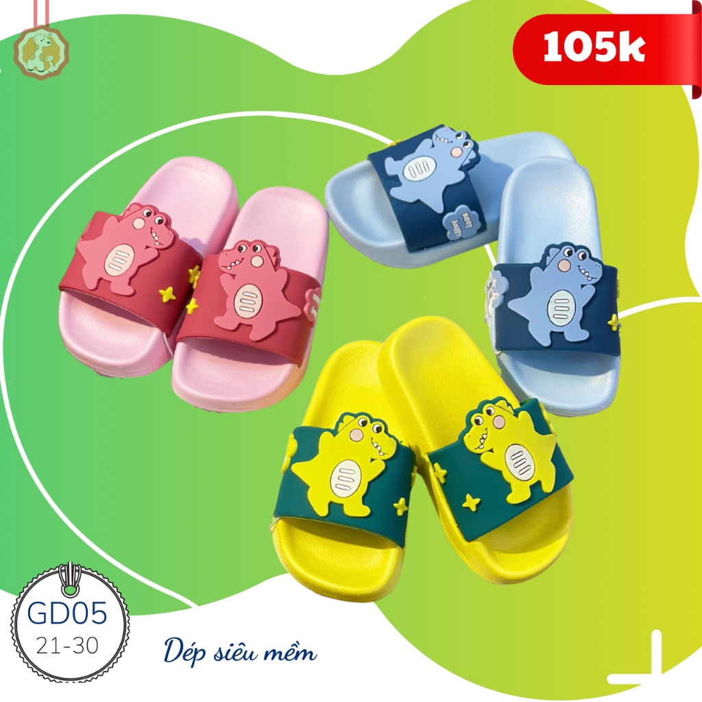 GD06 Dép họa tiết bé trai, bé gái siêu mềm