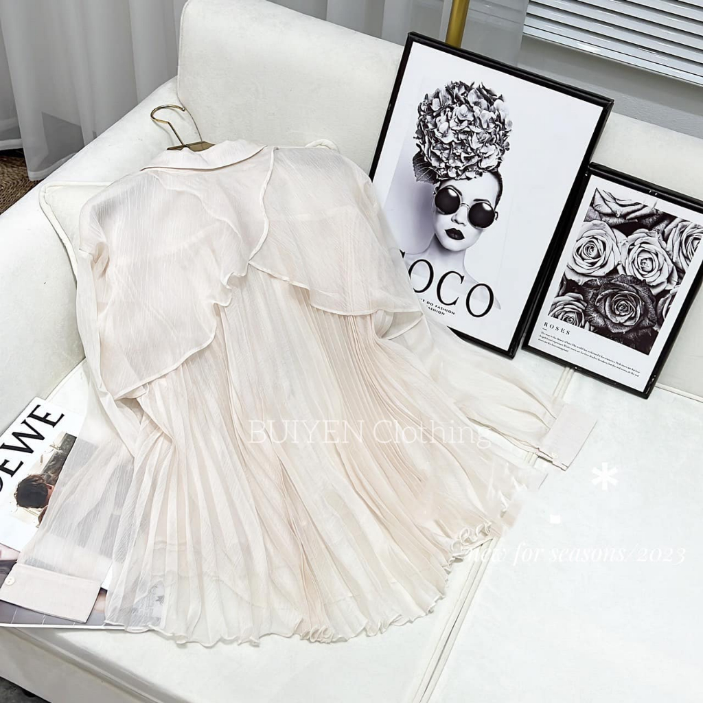 ÁO SƠ MI VOAN XẾP LY