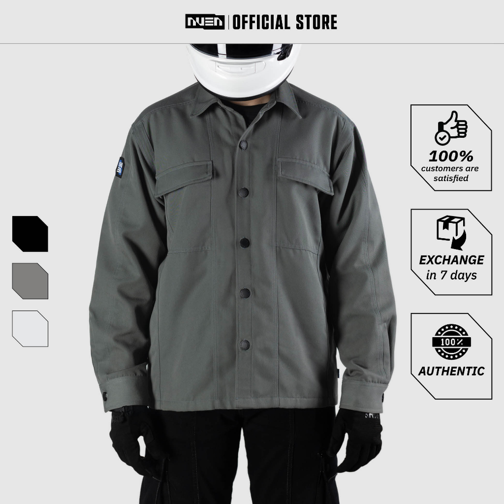Áo khoác kaki nam overshirt thời trang NUEN STROM có 3 màu