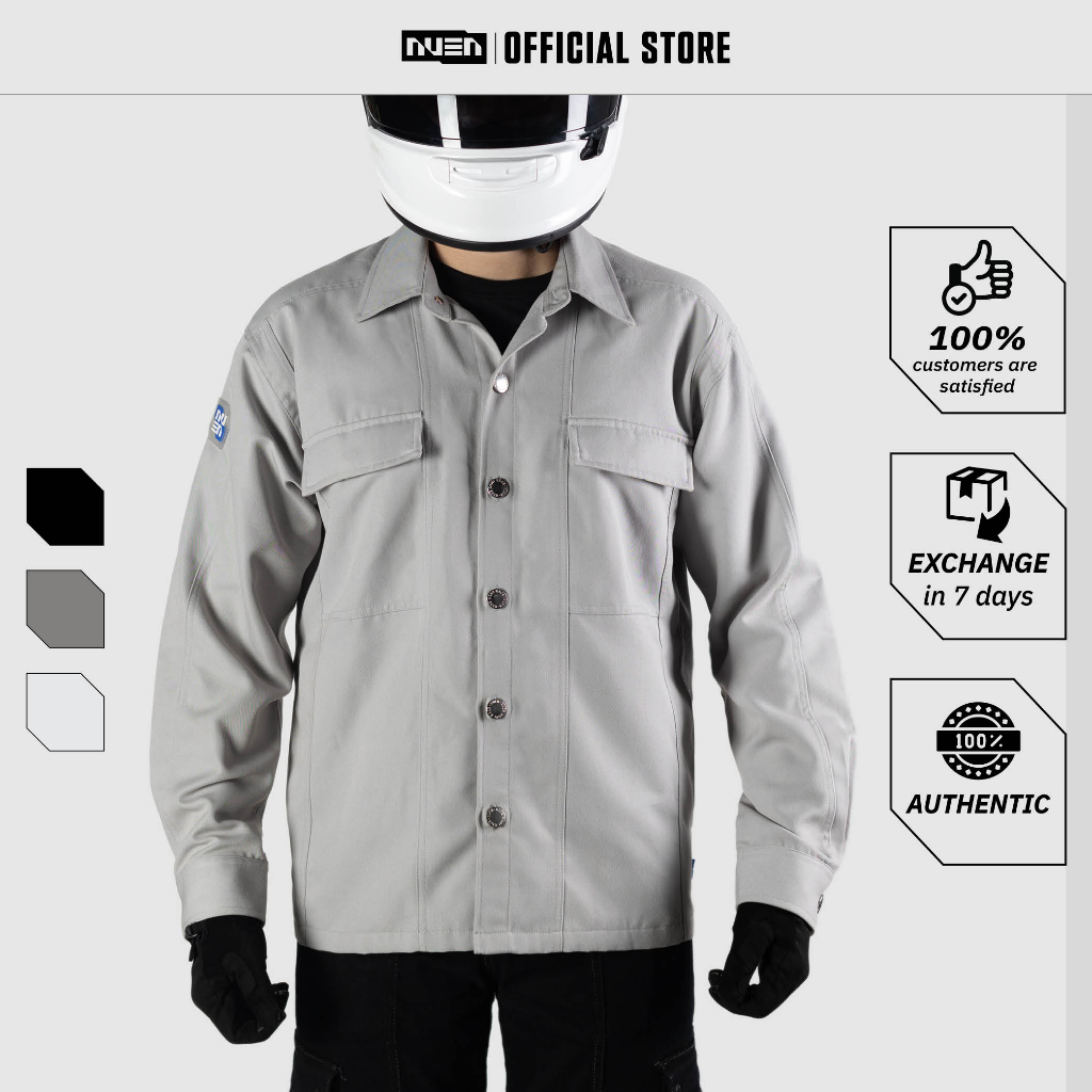 Áo khoác kaki nam overshirt thời trang NUEN STROM có 3 màu