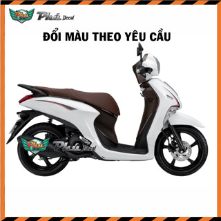  Tem rời xe Janus Yamaha in trong suốt dán xe trắng bạc mẫu tem chỉ đỏ đen đơn giản 