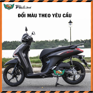  Tem rời xe Janus Yamaha xe đen mẫu tem chỉ trắng đỏ đơn giản sang trọng  tem bóng  không bat màu 