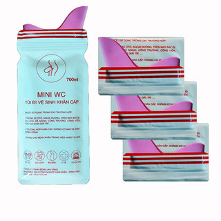 Túi đi vệ sinh khẩn cấp 700ml ( Mua 10 tặng 1 )Túi đi tiểu tiện khẩn cấp trên ô tô, 700ml, Hàng Việt Nam xuất khẩu.