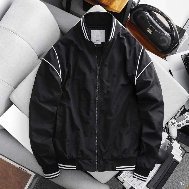 Áo khoác nam Bomber ICONDENIM chất liệu linh hoạt chống nắng và gió điều chỉnh nhiệt độ cơ thể - AKID0117