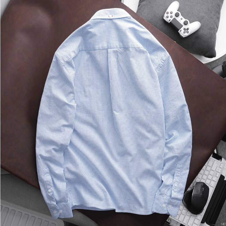 Áo sơmi nam ICONDENIM Vertical Stripes form dáng slim thanh lịch - SMID0141
