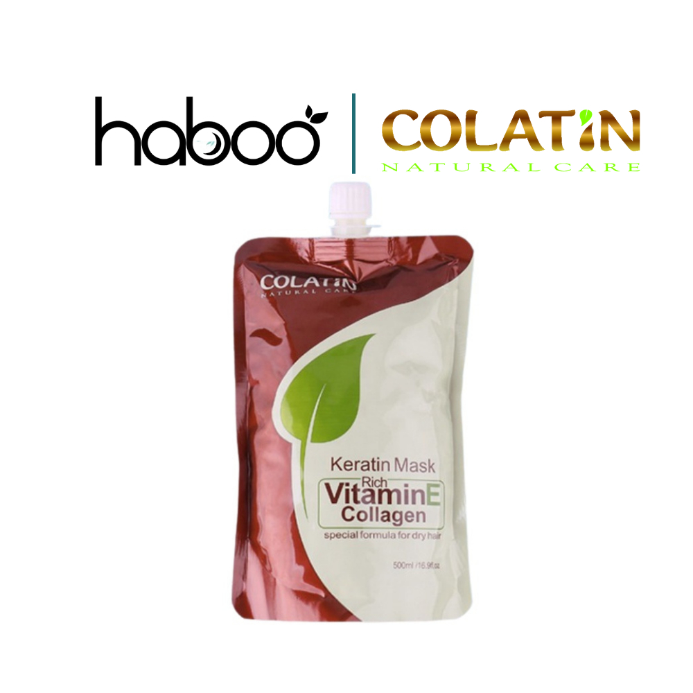 Kem Hấp Tóc Siêu Mượt COLATIN Keratin Mask Vitamin E 500ml