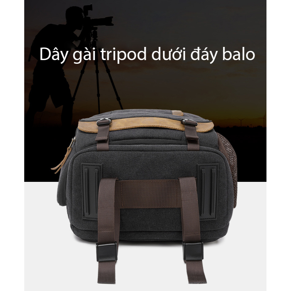 Balo máy ảnh Carreell vải canvas Half photo