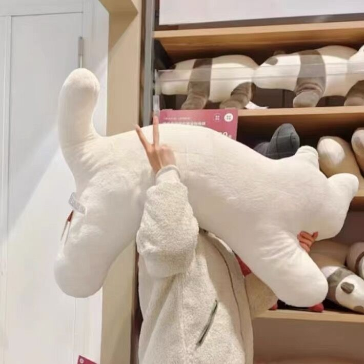 Gối Ôm Nhồi Bông Hình Mèo Con Mềm Mại - Dài Đồ Chơi Mềm Quà Tặng Ôm Ngủ 100cm