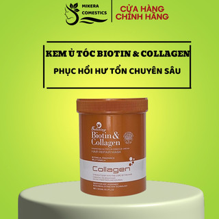 Kem ủ tóc hấp tóc biotin collagen saluting 1000ml dầu hấp chăm sóc tóc siêu phục hồi tóc hư tổn