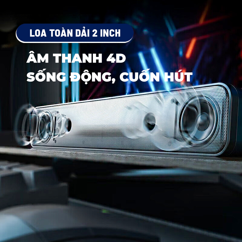 Loa Bluetooth công suất lớn âm thanh vòm 3D có đèn Led RGB theo nhạc hỗ trợ kết nối đa cổng loa nghe nhạc BASIKE MW37