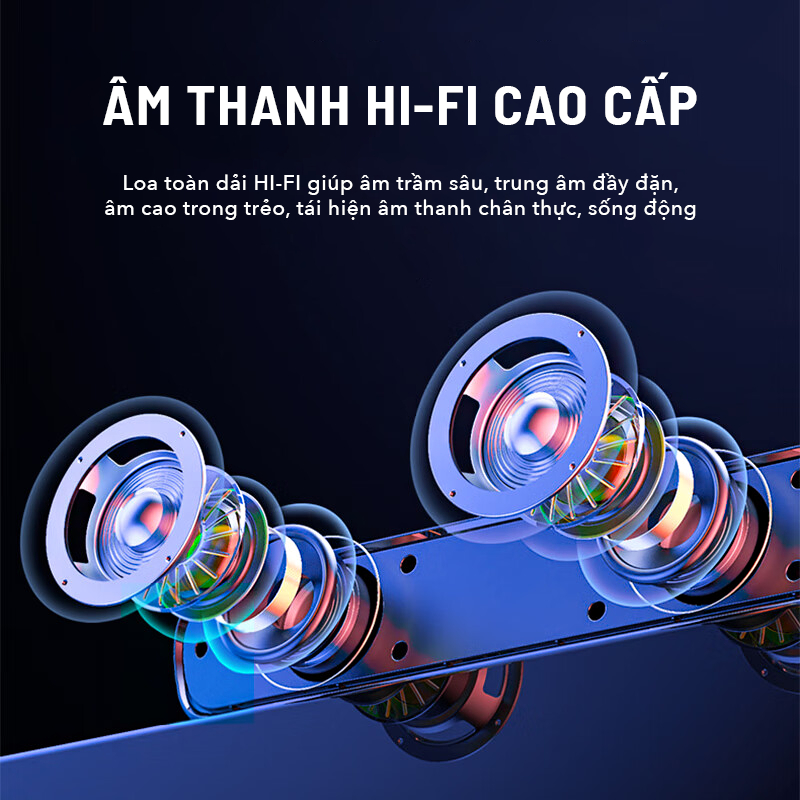 Loa Bluetooth công suất lớn âm thanh vòm 3D có đèn Led RGB theo nhạc hỗ trợ kết nối đa cổng loa nghe nhạc BASIKE MW37