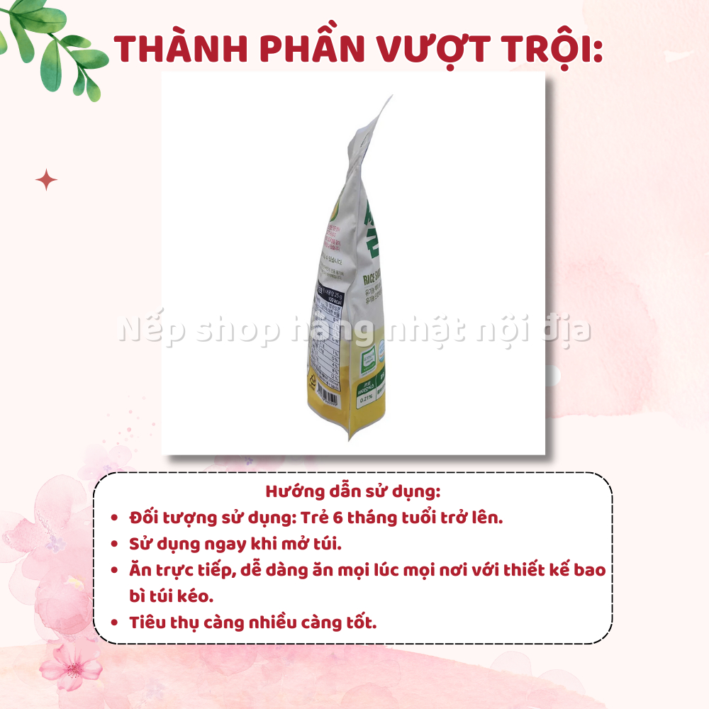Bánh gạo dẹp hữu cơ Mom’s Choice  - bánh ăn dặm cho bé từ 6 tháng tuổi