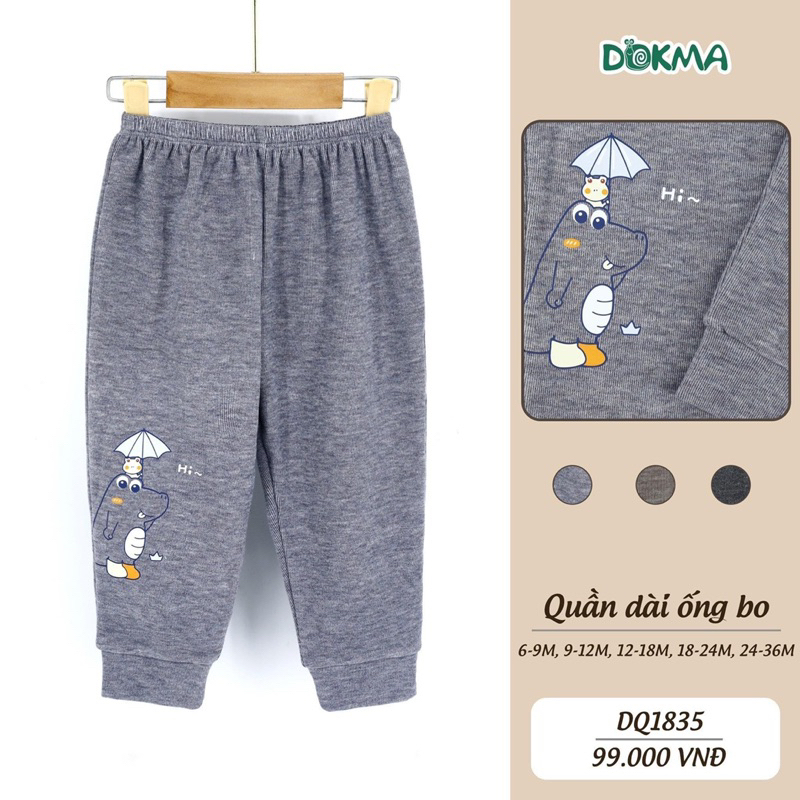 Quần nỉ Dokma giữ ấm cho bé 6m-36m