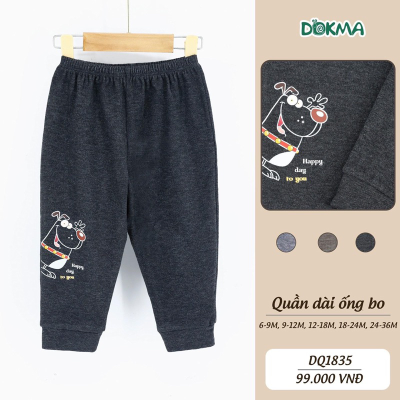 Quần nỉ Dokma giữ ấm cho bé 6m-36m