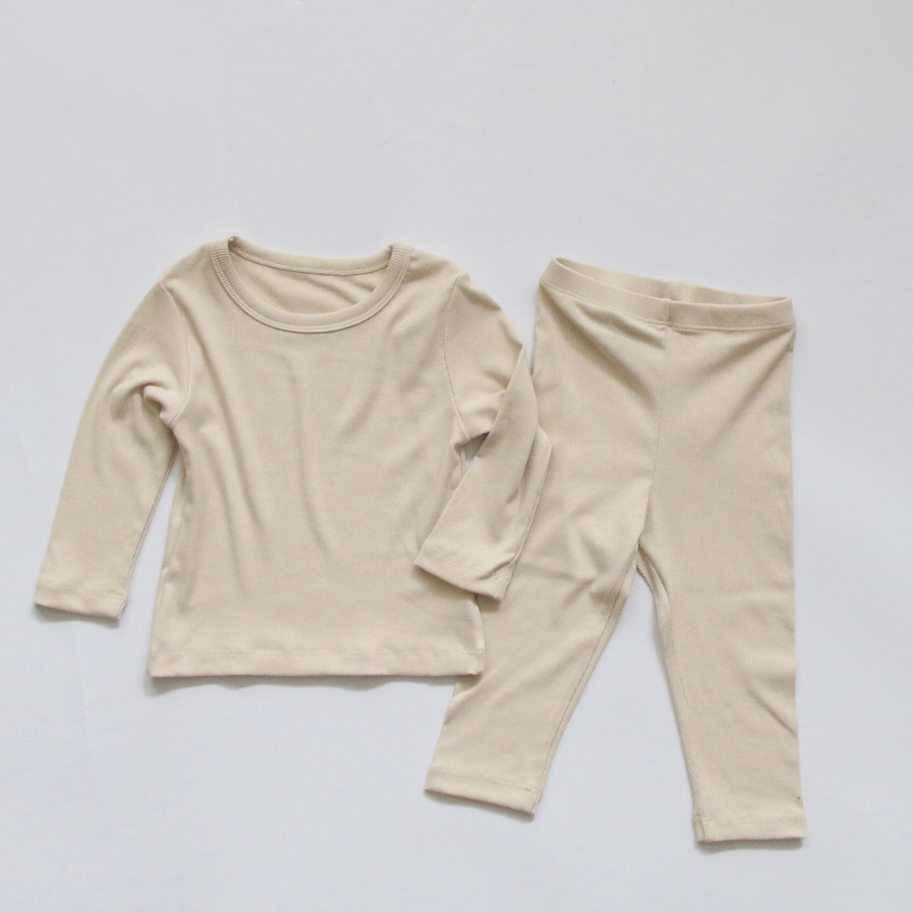 TE412 - Bộ áo + quần chất bozip xuất cho bé trai bé gái Hokiha Kid co giãn, thấm hút mồ hôi size 8-17kg