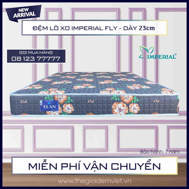 ĐỆM LÒ XO ELAN - IMPERIAL FLY  - Dày 23cm - HÀNG CHÍNH HÃNG