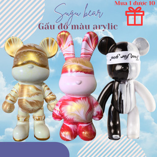 Set đổ màu Gấu Bearbrick size 23cm - Gấu BearBrick Handmade DIY đổ màu loang - SuGu Bear