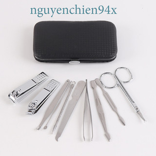Bộ kềm cắt móng tay 10 món bằng thép không gỉ - bộ bấm móng tay cao cấp - chien99xnkvfd