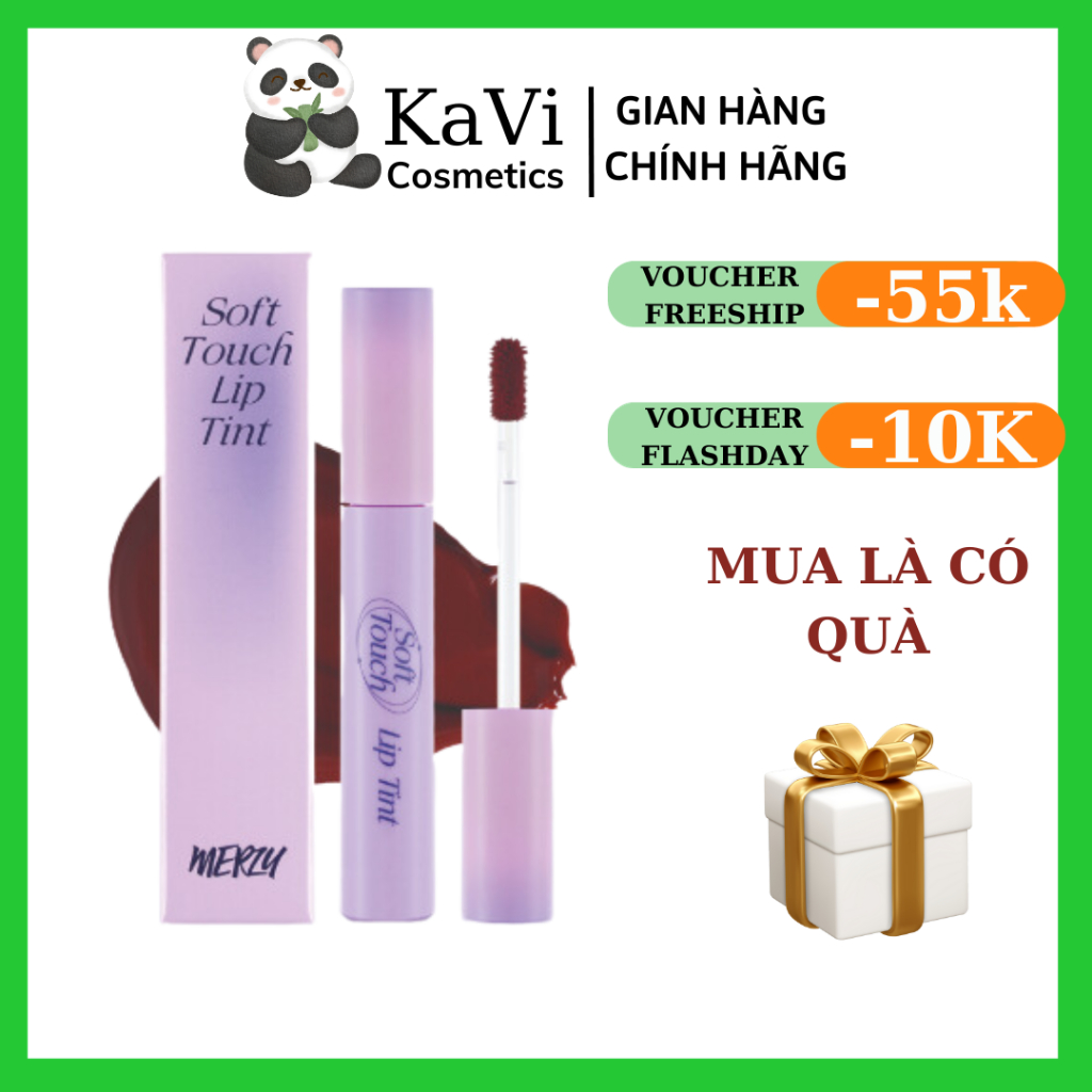 [New Season 2] Son Kem Siêu Lì, Siêu Mịn Môi Hàn Quốc Merzy Soft Touch Lip Tint 3g - Han Cosmetics