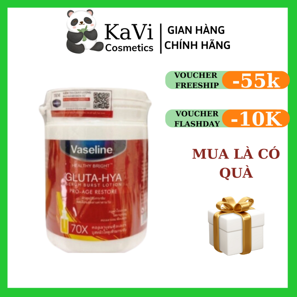 Kích Trắng Toàn Thân Siêu Trắng Vaseline 70x Đỏ