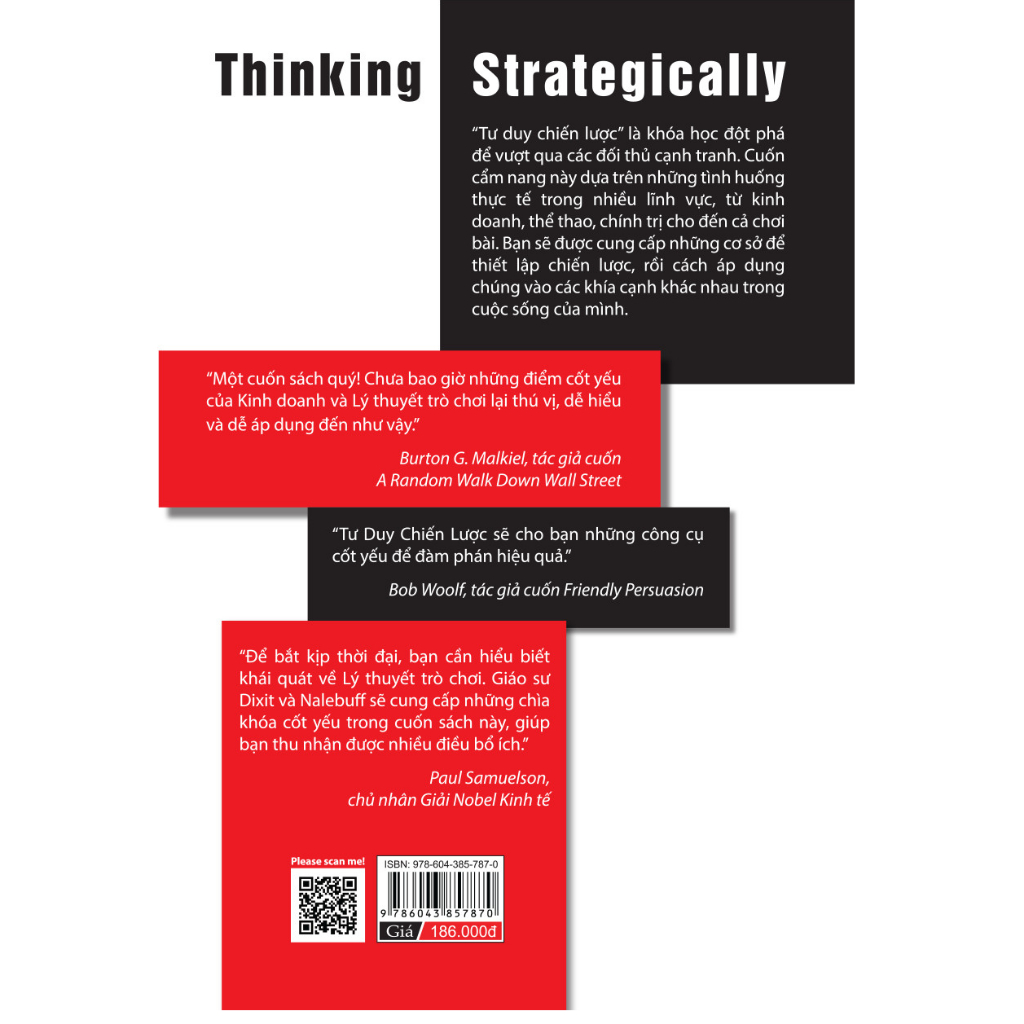 Sách - Tư duy chiến lược - Lý thuyết trò chơi thực hành - BV186