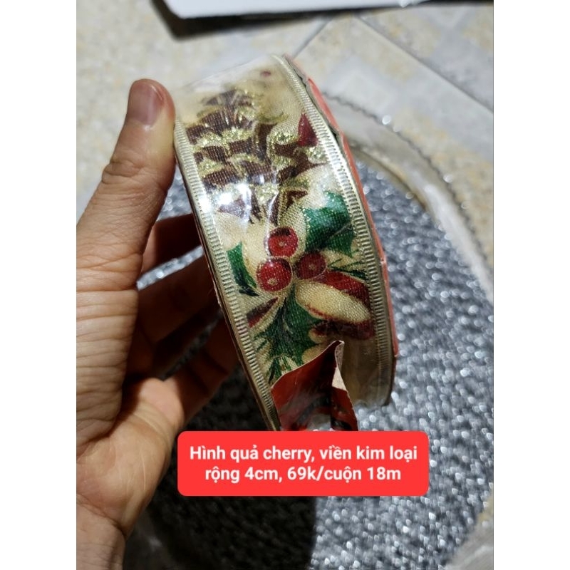 2m-5m ruy băng noel rộng từ 6cm đến 10cm