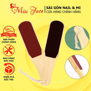 Cây chà gót chân bằng gỗ 2 mặt mịn nhám - Dụng cụ chà gót chân làm nail chuyên dụng - giá rẻ