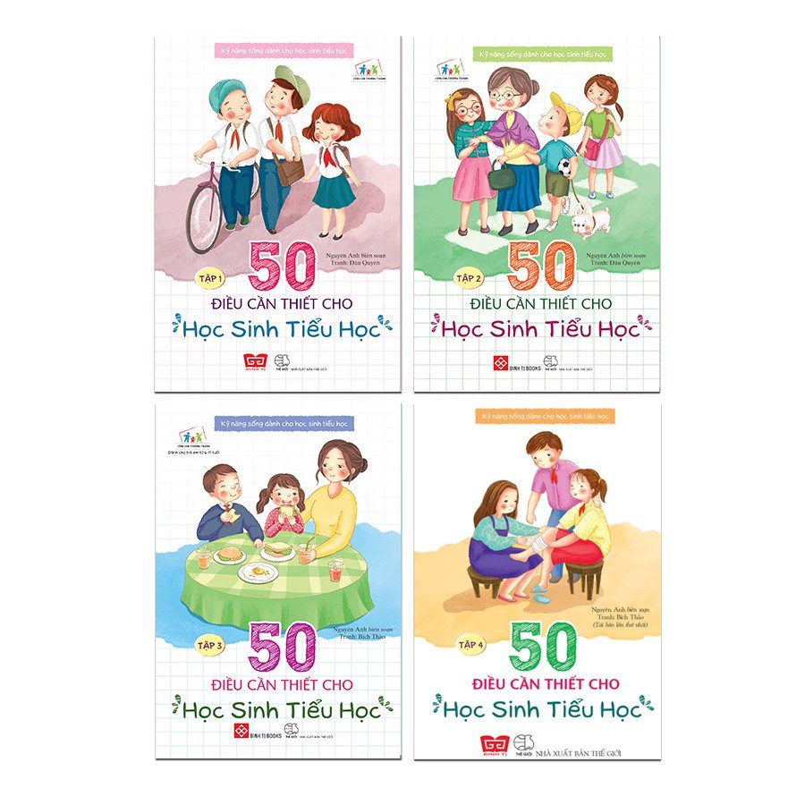 Sách Kỹ năng sống 50 điều cần thiết cho học sinh tiểu học (4 tập)