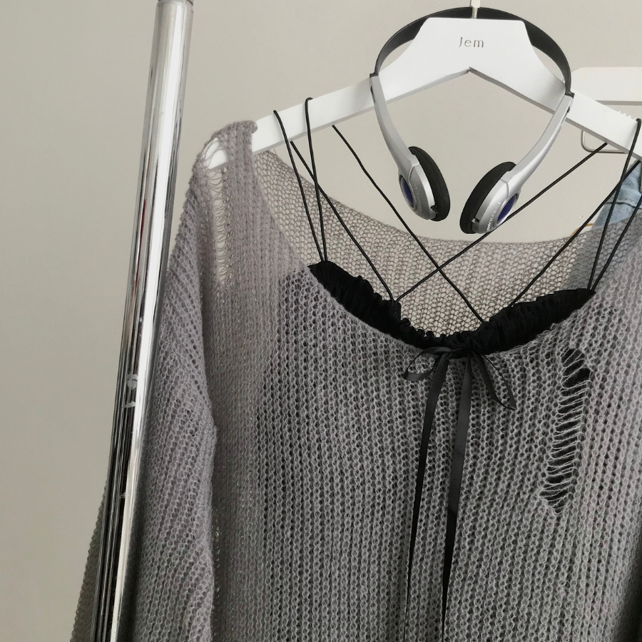 Áo len tay dài nữ chất vải len mịn dệt thưa BBIO 10571 - Jemcloset