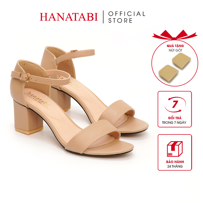 Sandal Nữ Hanatabi Gót Vuông Cao 5cm Chụp Hậu Đế TA Cao Cấp Chống Trơn Trượt Mã HNSDG5F877