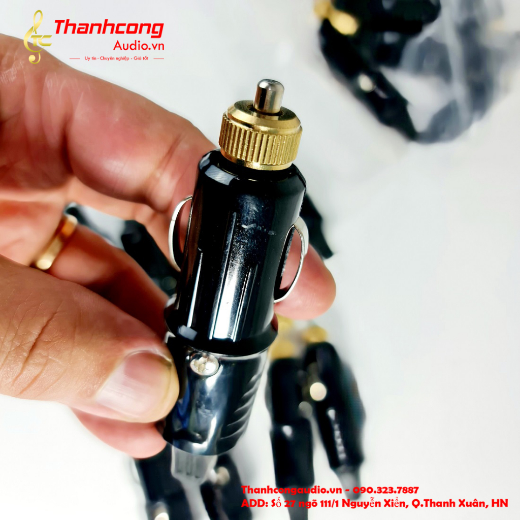 Chân Tẩu Sạc 12v / 24v 180w  chống cháy hàn sẵn dây điện 0.5M. 2M và 3M