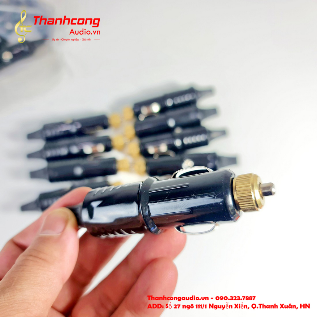 Chân Tẩu Sạc 12v / 24v 180w  chống cháy hàn sẵn dây điện 0.5M. 2M và 3M