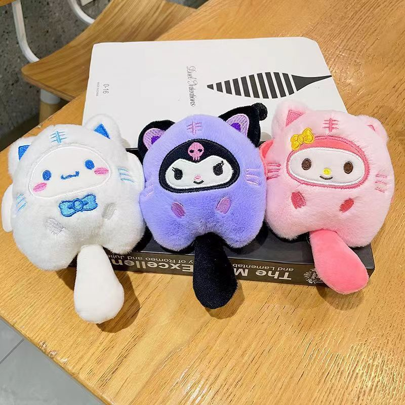 Móc Khóa Gấu Bông Cinnamoroll Hình Chú Chó Sanrio Kuromi Melody Đáng Yêu