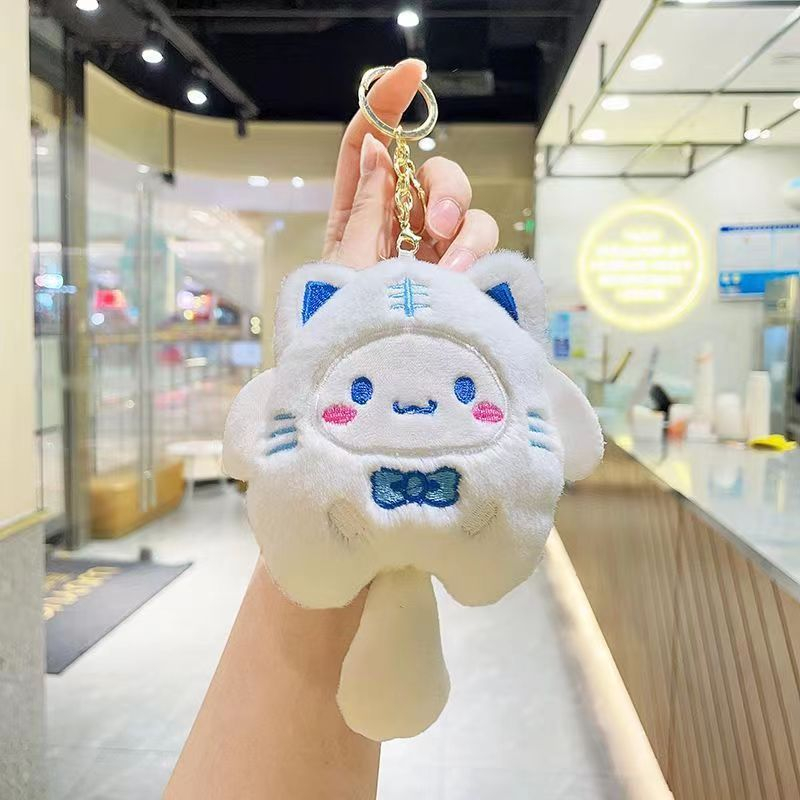 Móc Khóa Gấu Bông Cinnamoroll Hình Chú Chó Sanrio Kuromi Melody Đáng Yêu