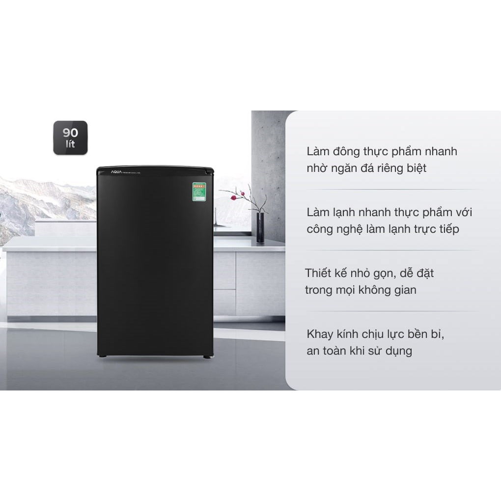 Tủ lạnh Aqua 90 lít AQR-D99FA(BS) - Hàng chính hãng