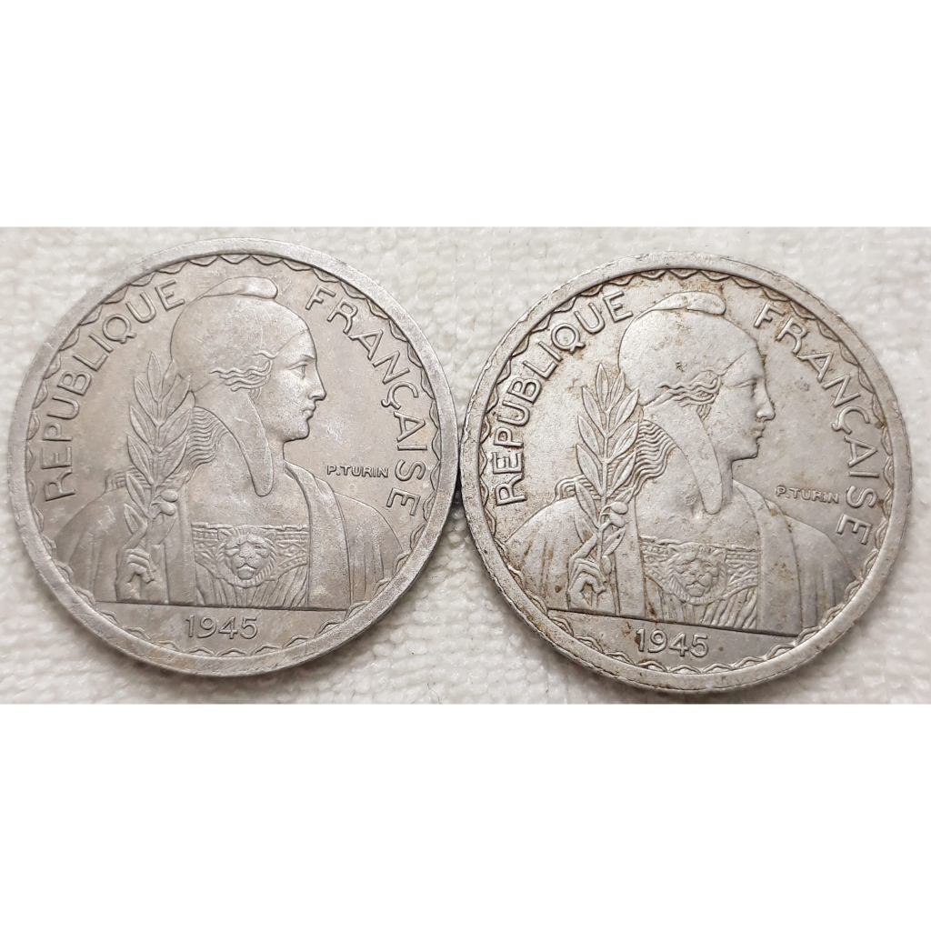 Cặp 20 cent 1945 Mint (A)- (B) còn sáng đẹp.